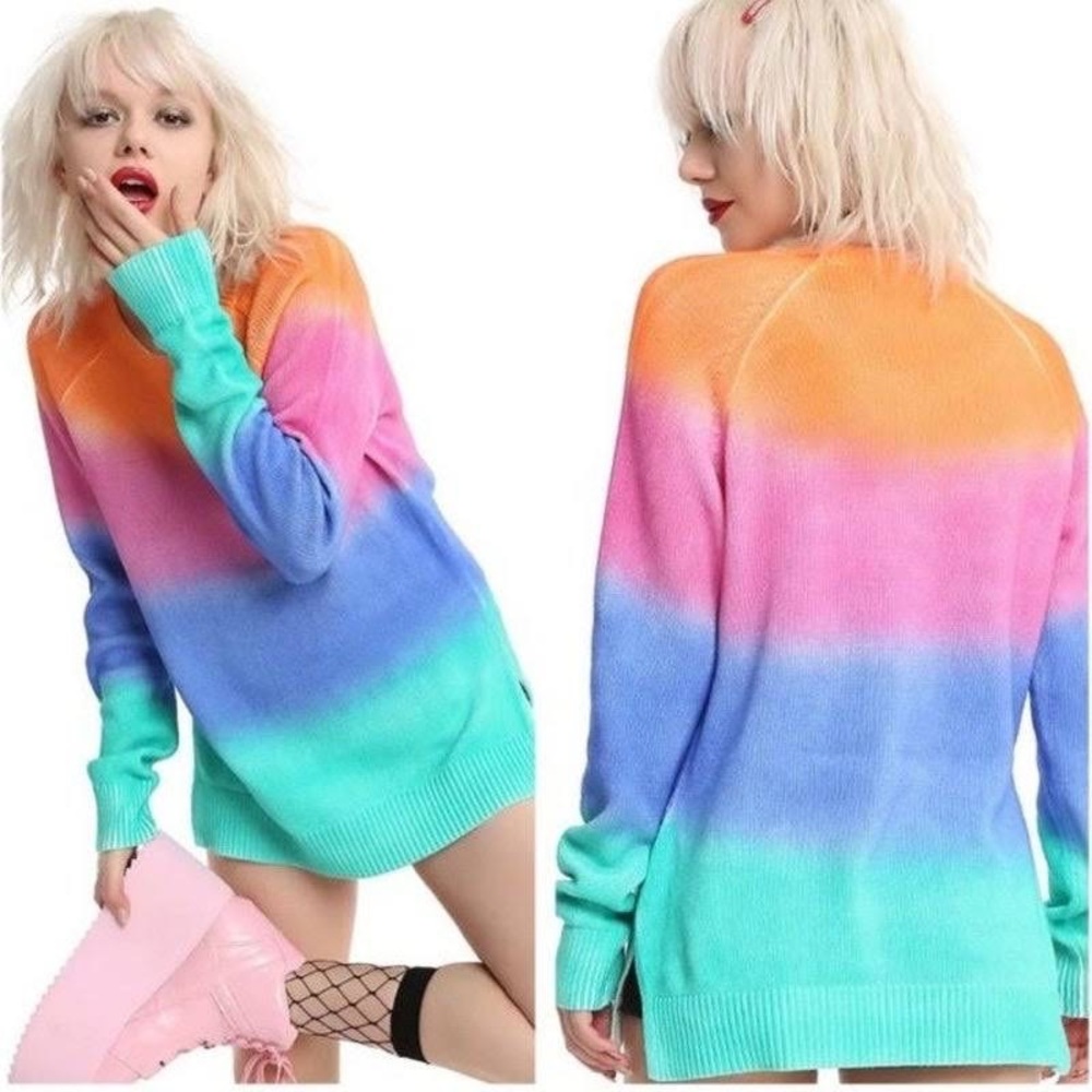 Hot Topic Rainbow Ombre Sweater